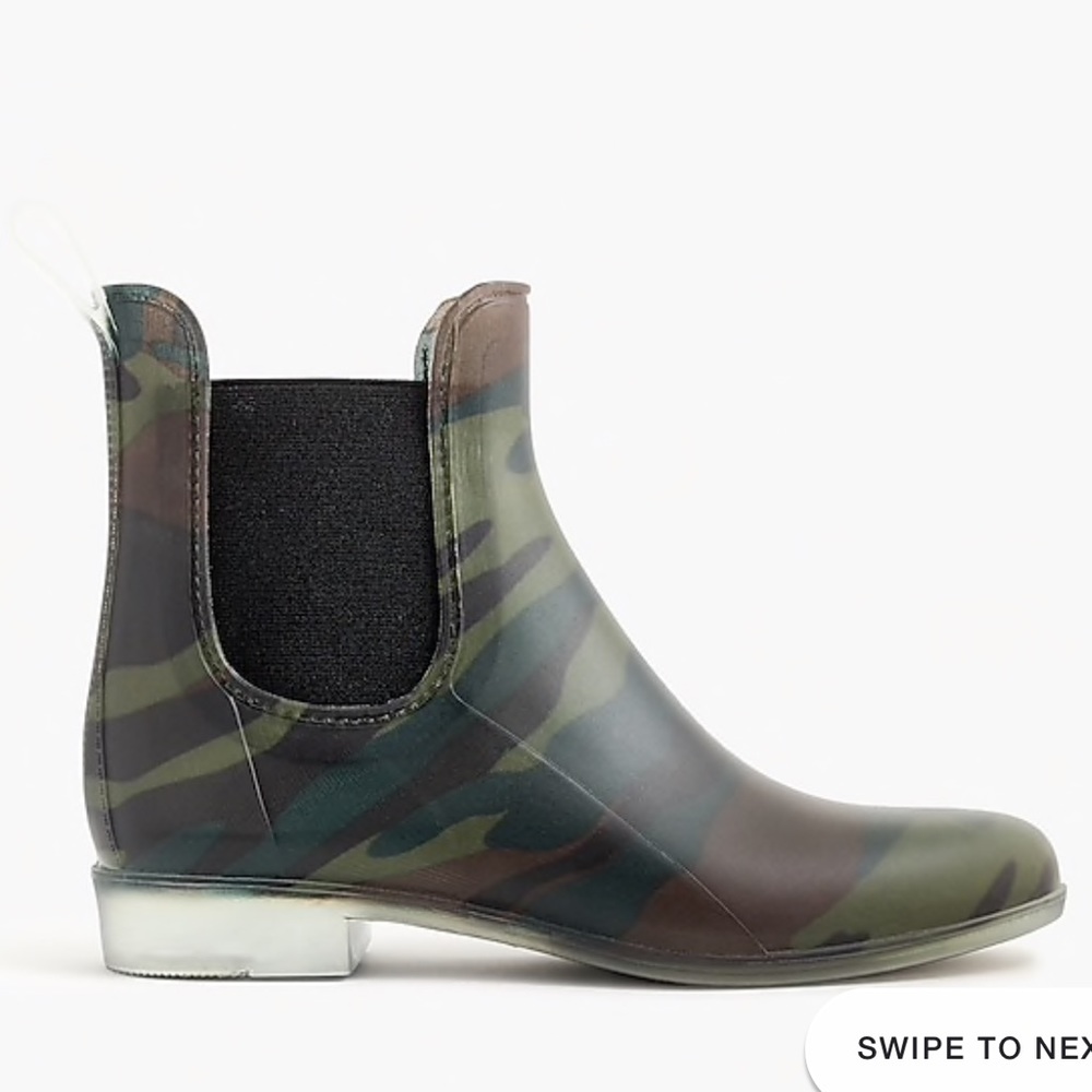 J.Crew Chelsea Rain Boot in Camo